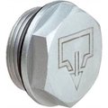 J.W. Winco J.W. Winco Aluminum Plug with Drain Symbol with 2mm Vent Hole - G 1" Pipe Thread 742-40-G1-AS-2